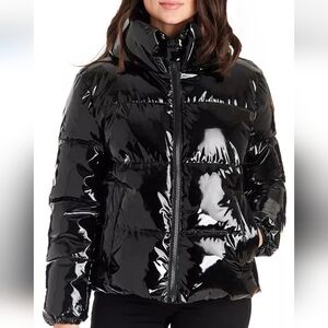 ANTONIO MELANI Shiny Black Puffer Jacket
